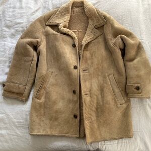 Gorgeous Vintage Shearling Coat from Henry Cotton's, Sz 50. So cozy & handsome!